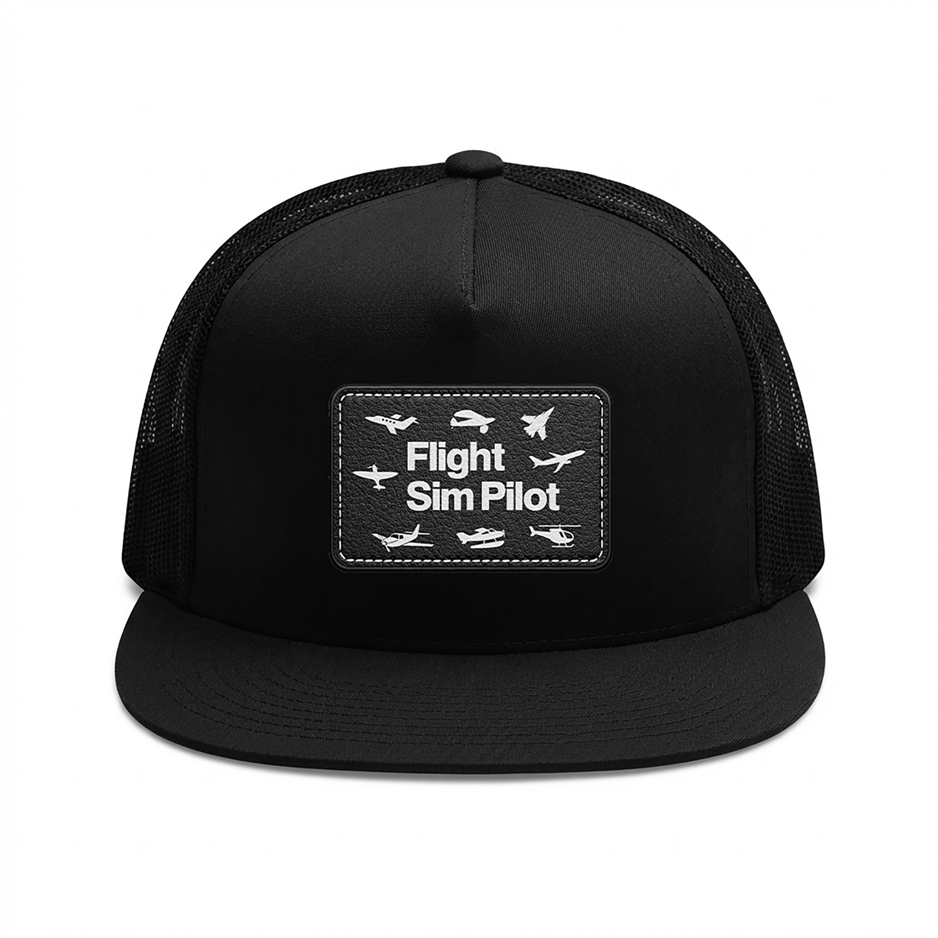 Flight Sim Pilot | Leather Patch Cap