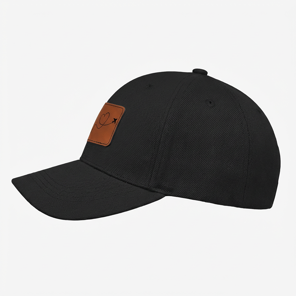 Heart Flight Path | Leather Patch Cap
