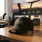 Flight Sim Pilot | Leather Patch Cap