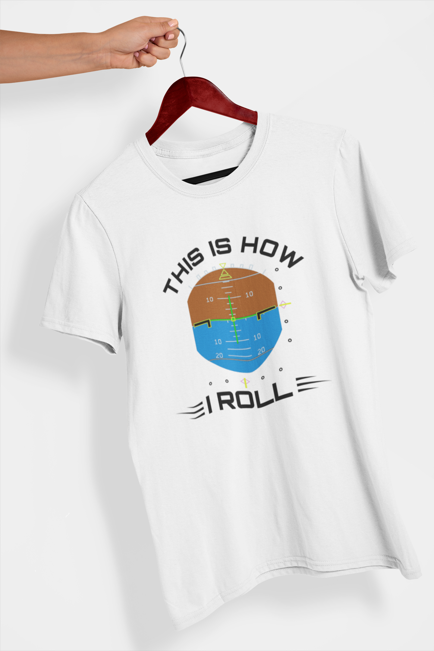 This is How I Roll Flight Sim T-Shirt White