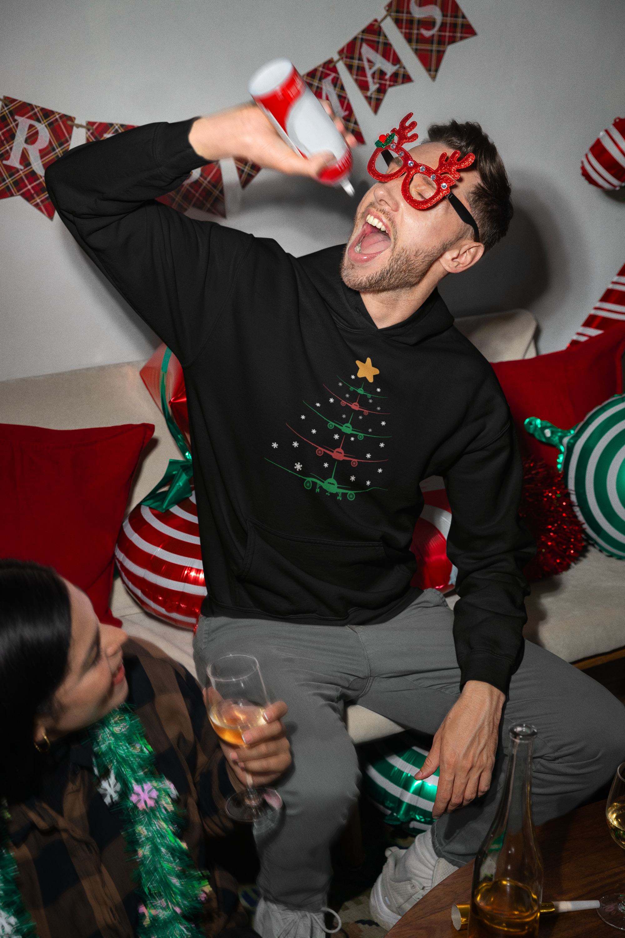 Airliner Tree | Christmas Hoodie