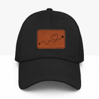 Heart Flight Path | Leather Patch Cap