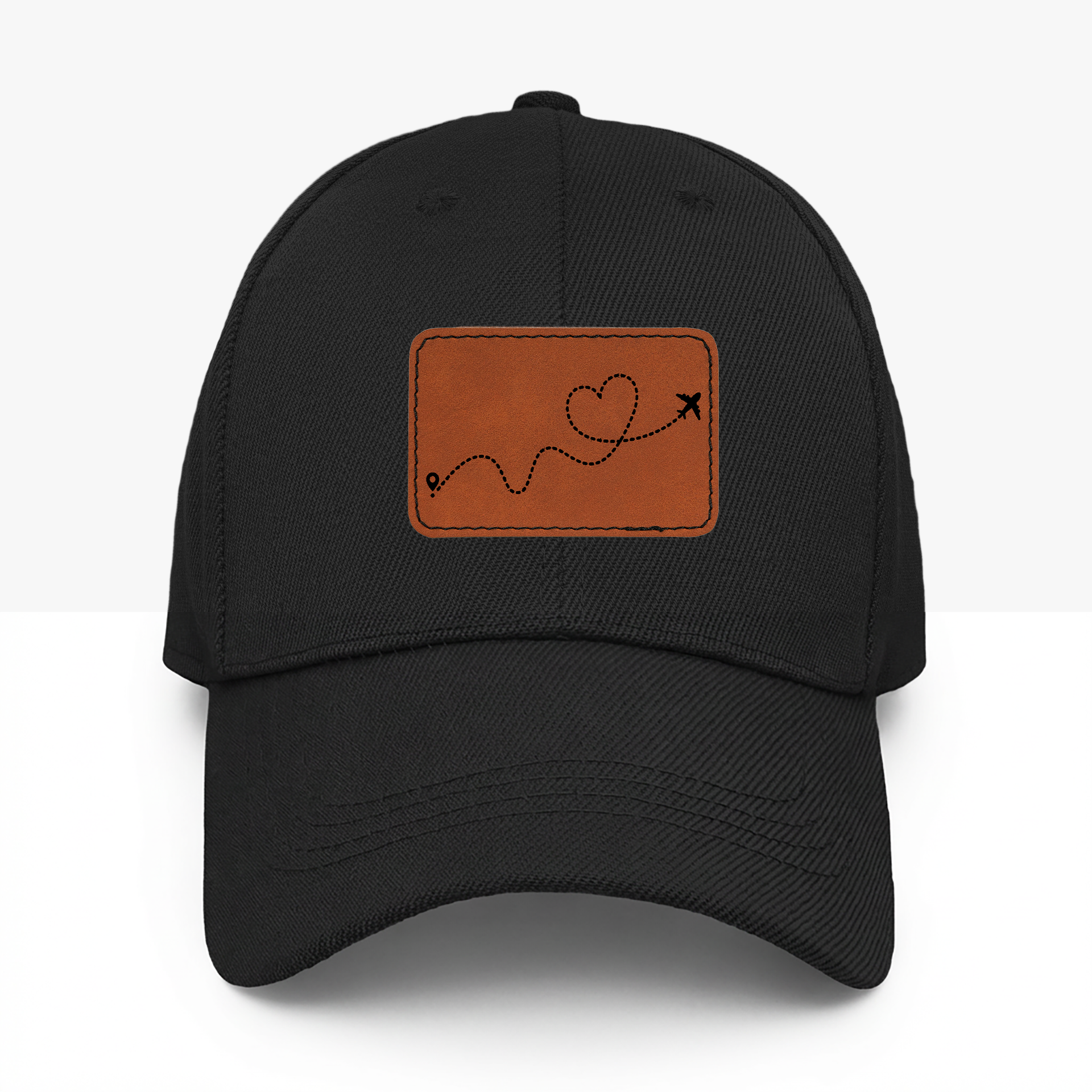 Heart Flight Path | Leather Patch Cap