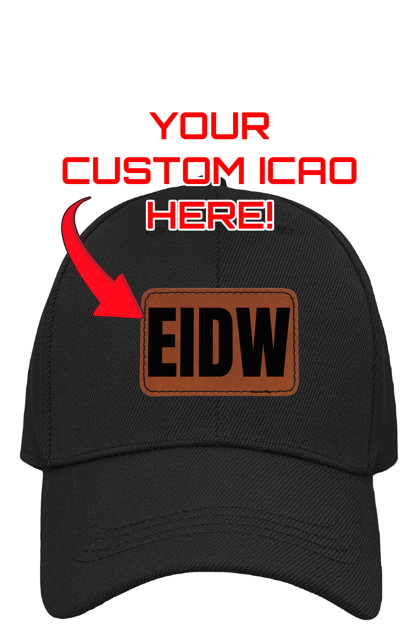 My ICAO | Custom Leather Patch Cap