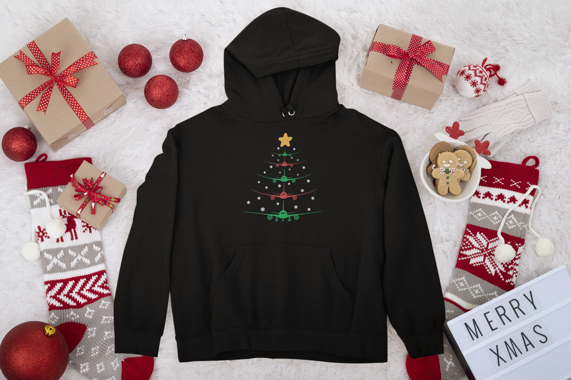 Airliner Tree | Christmas Hoodie