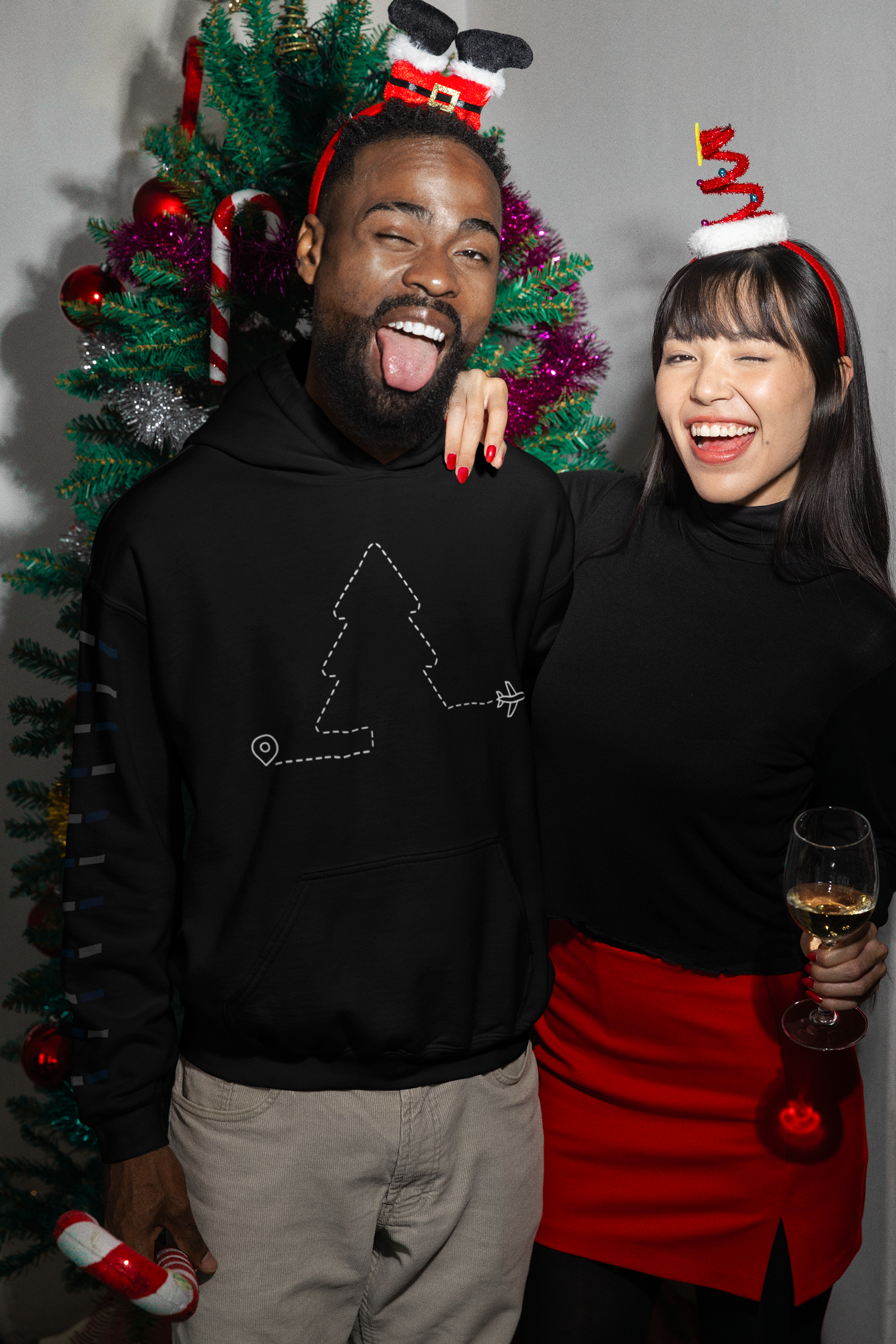Flight Path Tree | Christmas Hoodie