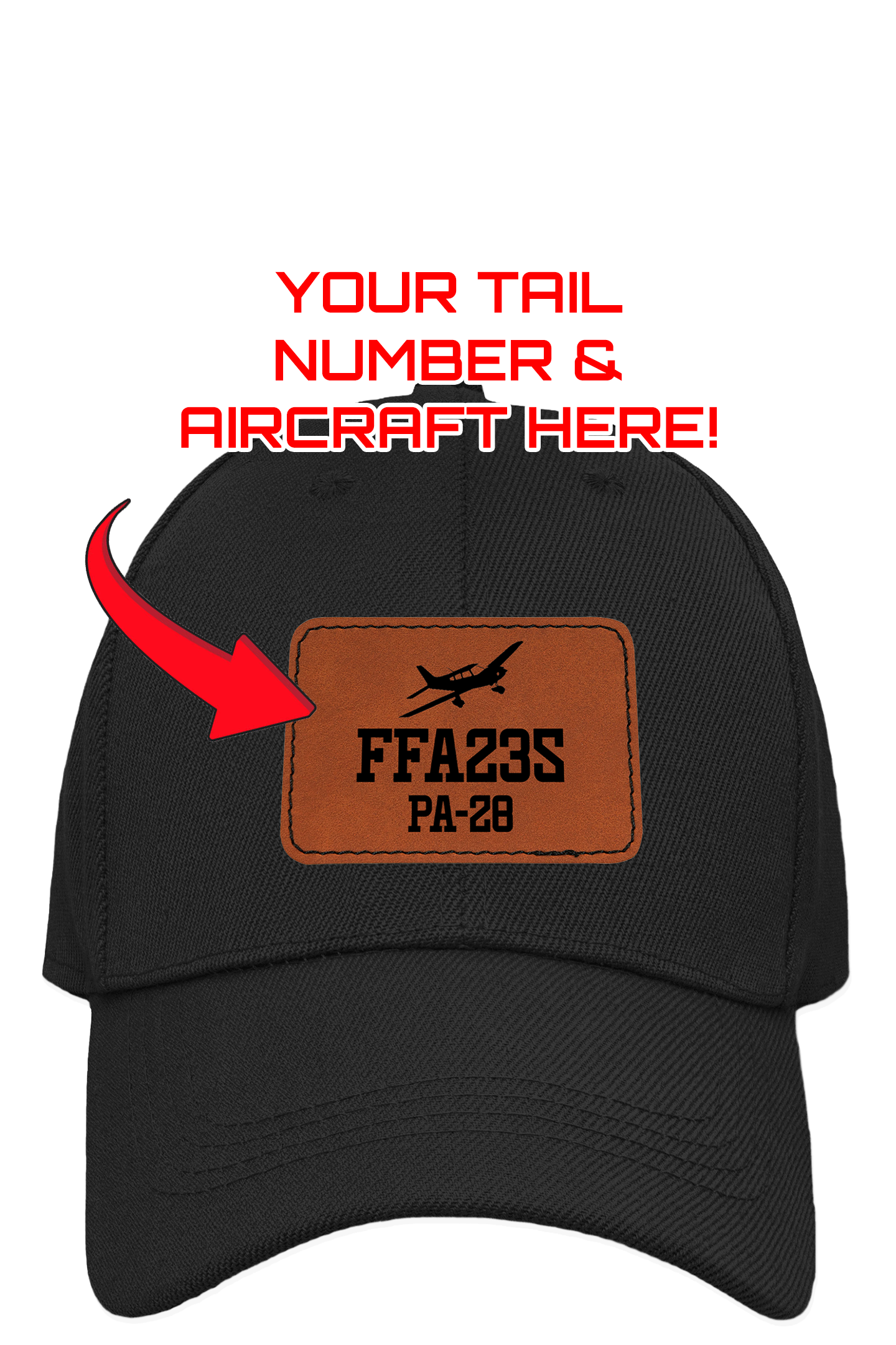 My Aircraft | Custom Leather Patch Cap